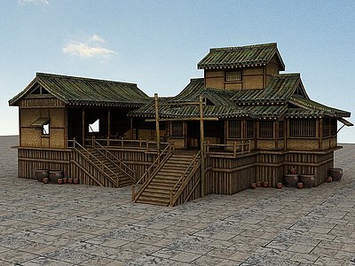 中国乡村文化系列建筑设施模型3d模型