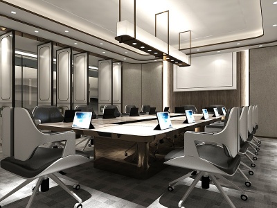 3d新中式会议室新中式会议室模型