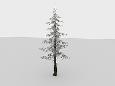 3d现代植物冬季树木模型