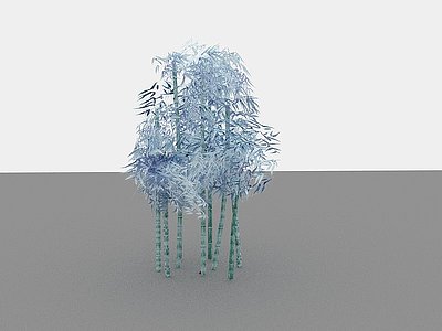 3d现代植物树木竹子模型