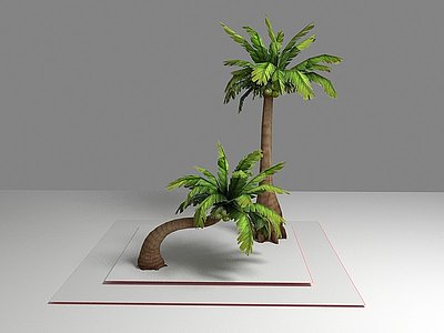 3d<font class='myIsRed'>现代植物芭蕉树木</font>模型