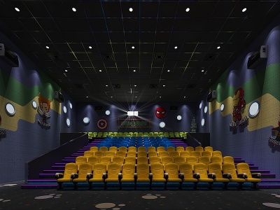 电影院儿童厅模型3d模型