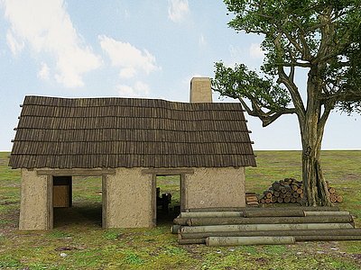 3d农村小房子模型