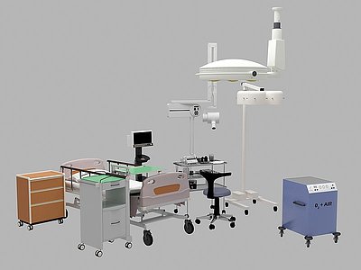 现代医疗器械3d模型