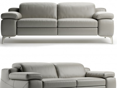 Italia现代皮革双人沙发