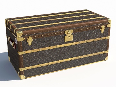 现代行李箱编制箱3d模型