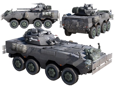 3d现代装甲车步兵战车模型