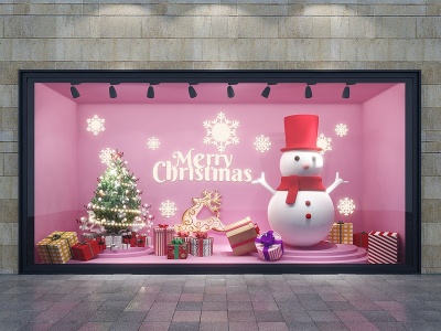 3d圣诞橱窗主题模型