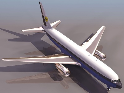 T_767波音客机模型3d模型