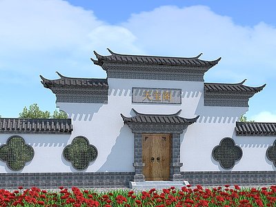 中式建筑模型3d模型