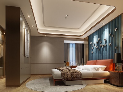 现代经典卧室模型3d模型