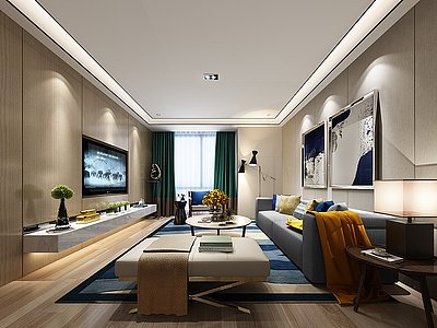 3d客厅模型