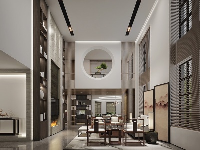 3d中式经典客厅模型