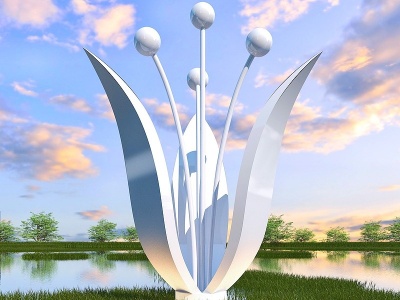 现代艺术雕塑3d模型