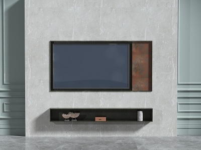 现代电视墙3d模型