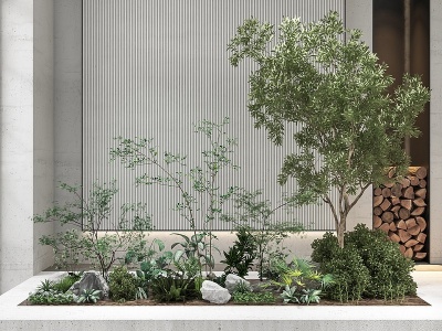 现代盆栽景观模型3d模型