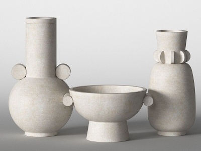 现代陶瓷器皿陶罐3d模型