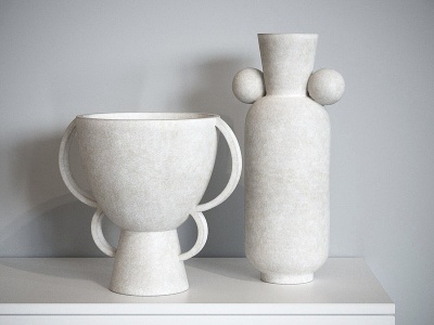 现代陶瓷器皿陶罐3d模型