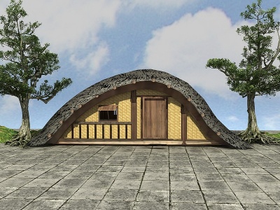 乡村建筑文化建筑3d模型