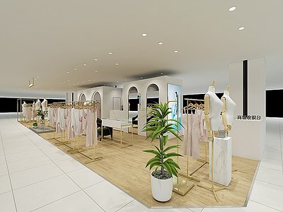 现代商场女装店模型3d模型