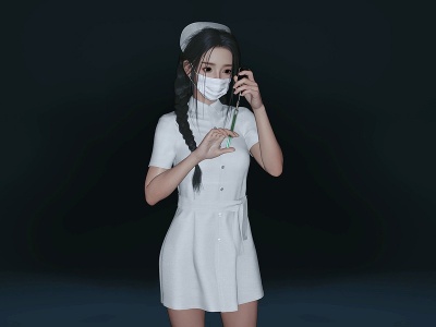 C4D3d女护士模型模型