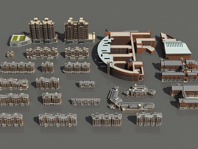 综合建筑3d模型