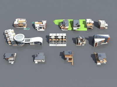 综合渡假别墅模型3d模型