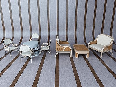 典雅桌椅模型3d模型