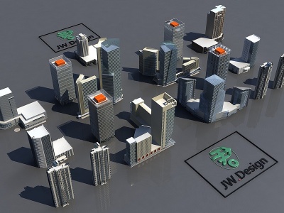 3d公建组合模型