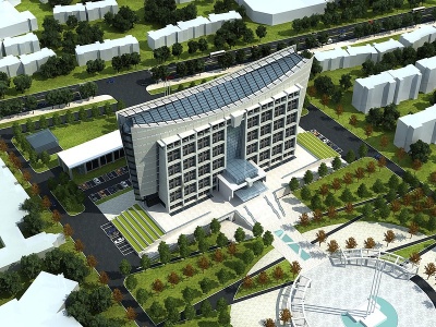 3d政府办公楼模型