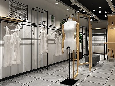 3d服装店模型