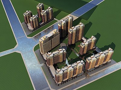 3d箱包城模型