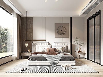 3d现代卧室床具模型
