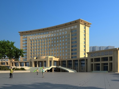 现代办公楼酒店模型3d模型