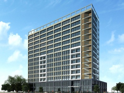 3d现代办公楼酒店模型