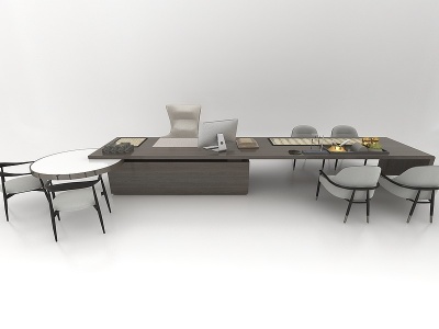 现代风格办公桌模型3d模型