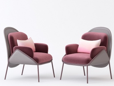 3d现代休闲椅现代单人沙发模型
