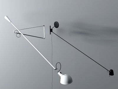 工业风壁灯3d模型