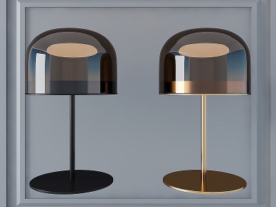 3d现代玻璃台灯模型
