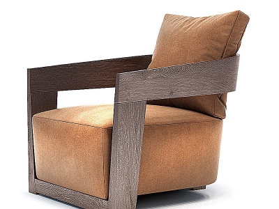 3d现代单人沙发模型