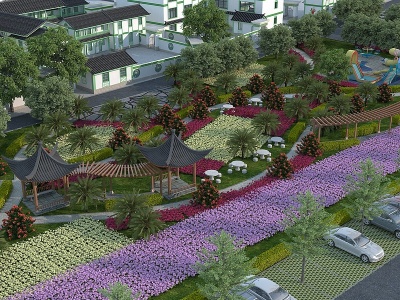 中式园林景观公园3d模型