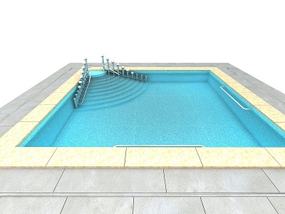 3d游泳池模型