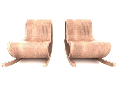 现代风格木头椅子模型