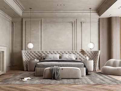 3d法式欧式卧室模型