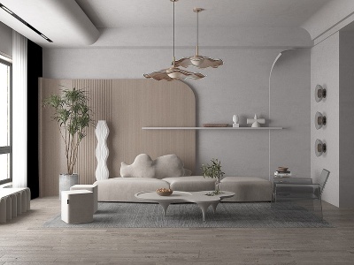 现代风格的客厅沙发3d模型