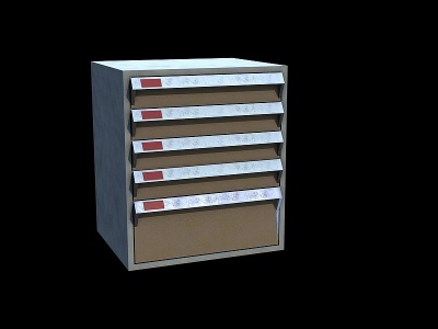 信件整理箱3d模型