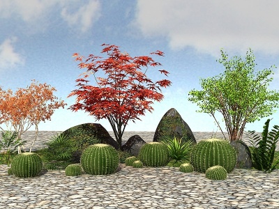 3d景观植物模型丛生灌木模型