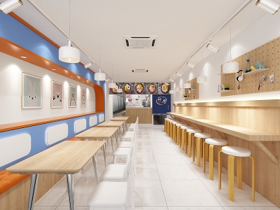 新中式餐馆快餐厅3d模型