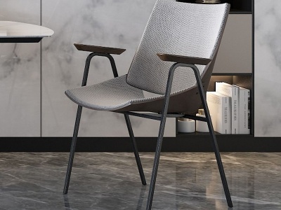 3d现代简约餐桌椅组合模型