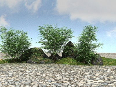 3d景观植物南天竹模型